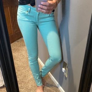 Zanadi turquoise skinny jeans